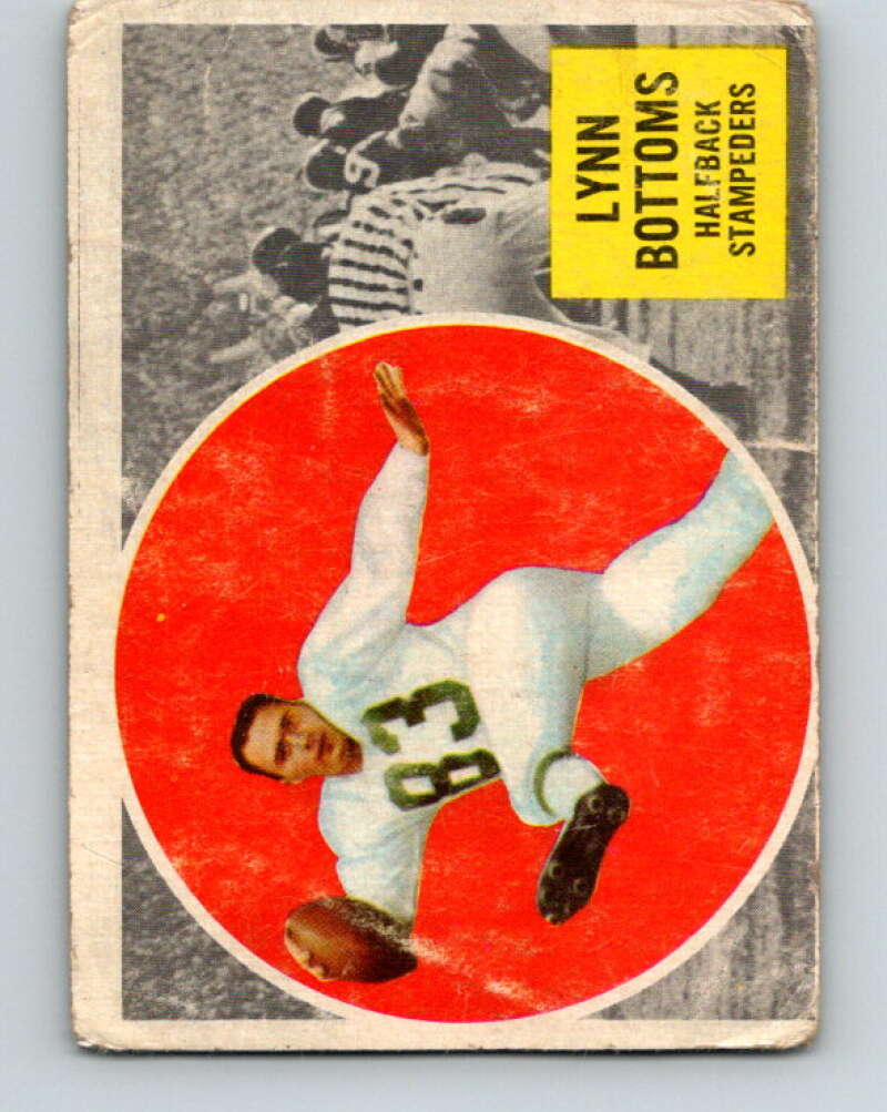 1960 Topps CFL Football #23 Lynn Bottoms, Stampeders V32686