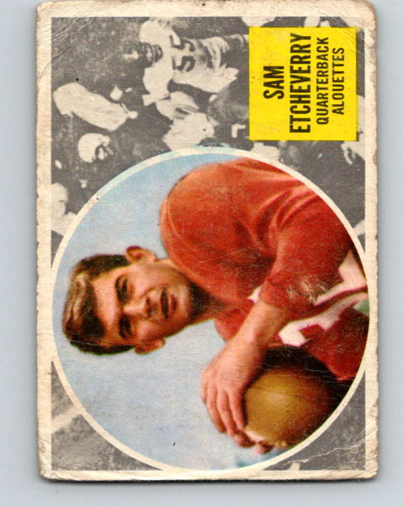 1960 Topps CFL Football #42 Sam Etcheverry, Alouettes V32691