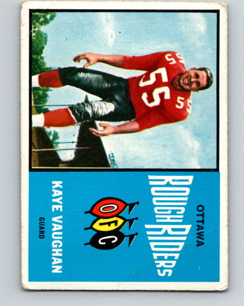1964 Topps CFL Football #53 Kaye Vaughan, Ottawa Rough Riders V32768