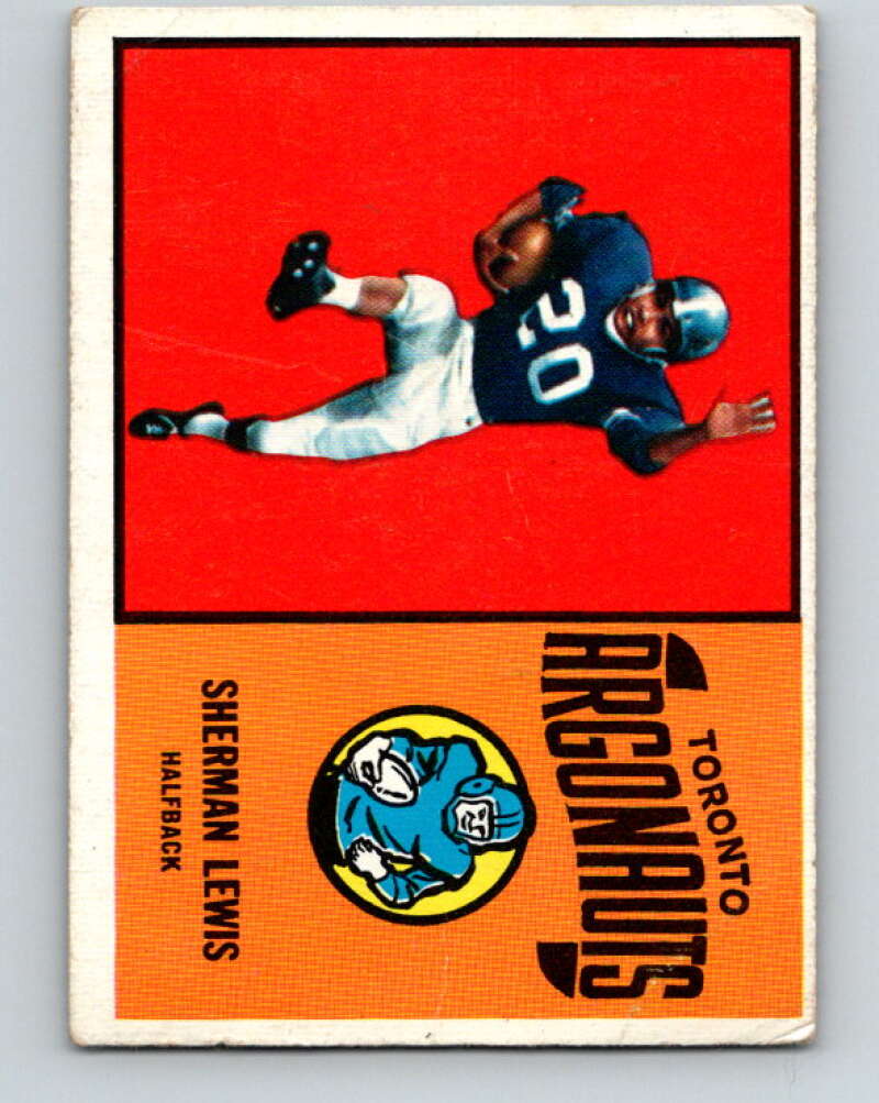 1964 Topps CFL Football #74 Sherman Lewis, Toronto Argonauts V32779