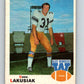 1970 O-Pee-Chee CFL Football #66 Gene Lakusiak, Winnipeg Blue Bombers  V32942