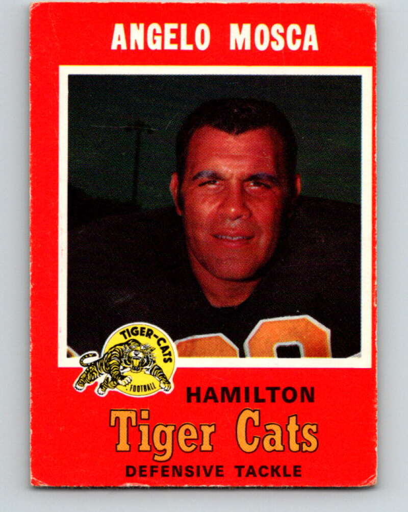 1971 O-Pee-Chee CFL Football #69 Angelo Mosca, Hamilton Tiger Cats V33007