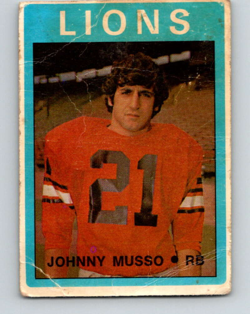 1972 O-Pee-Chee CFL Football #46 Johnny Musso, Lions V33055