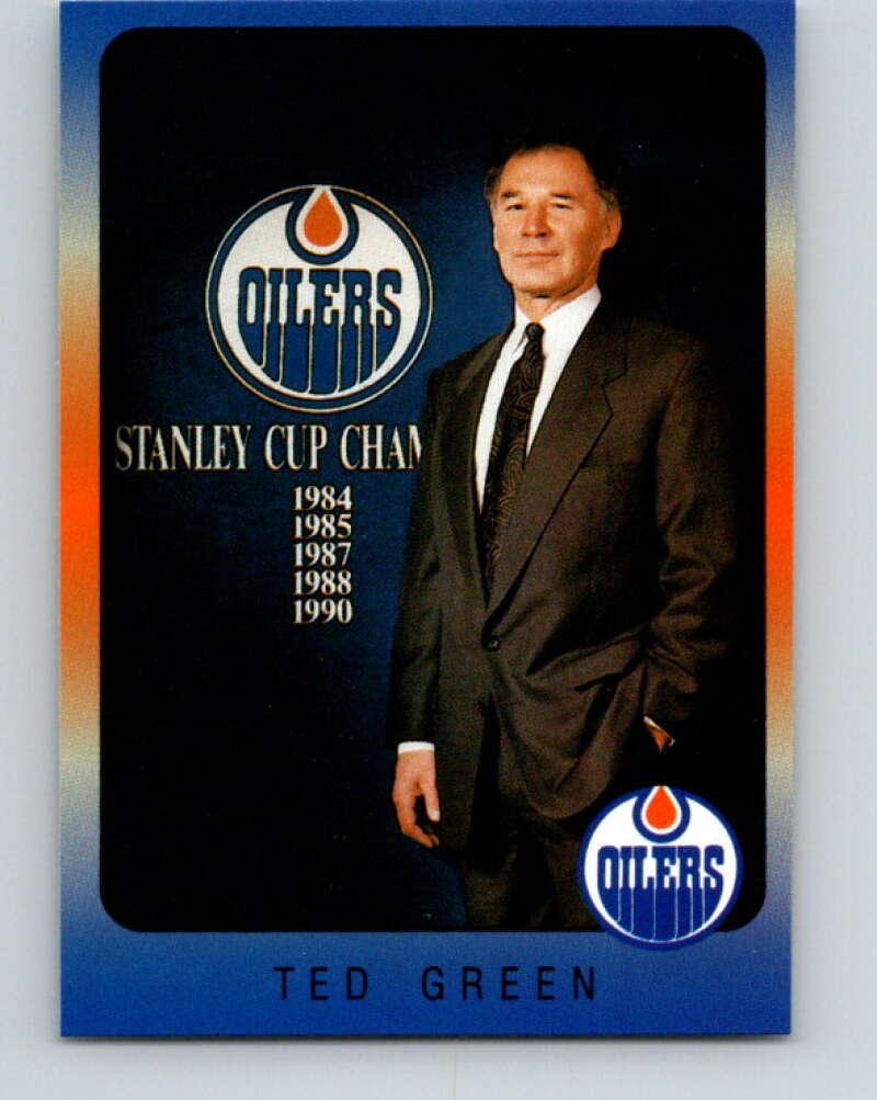 1990-91 IGA Edmonton Oilers #7 Ted Green SP Edmonton Oilers V33078