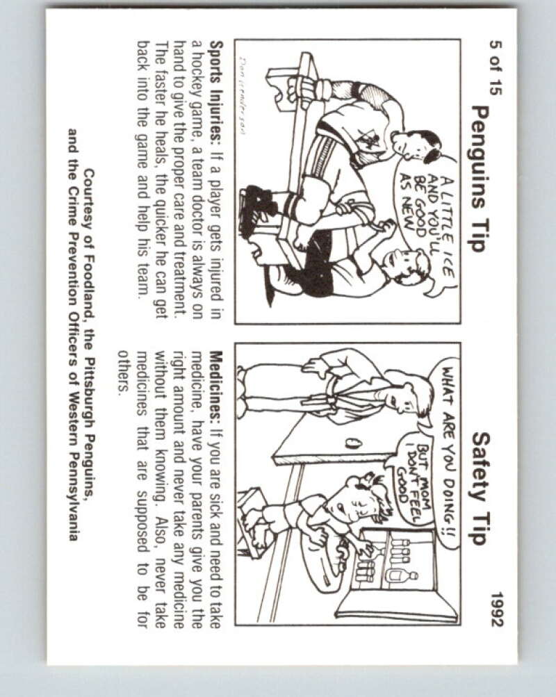 1991-92 Foodland Pittsburgh Penguins #5 Rick Tocchet V33103