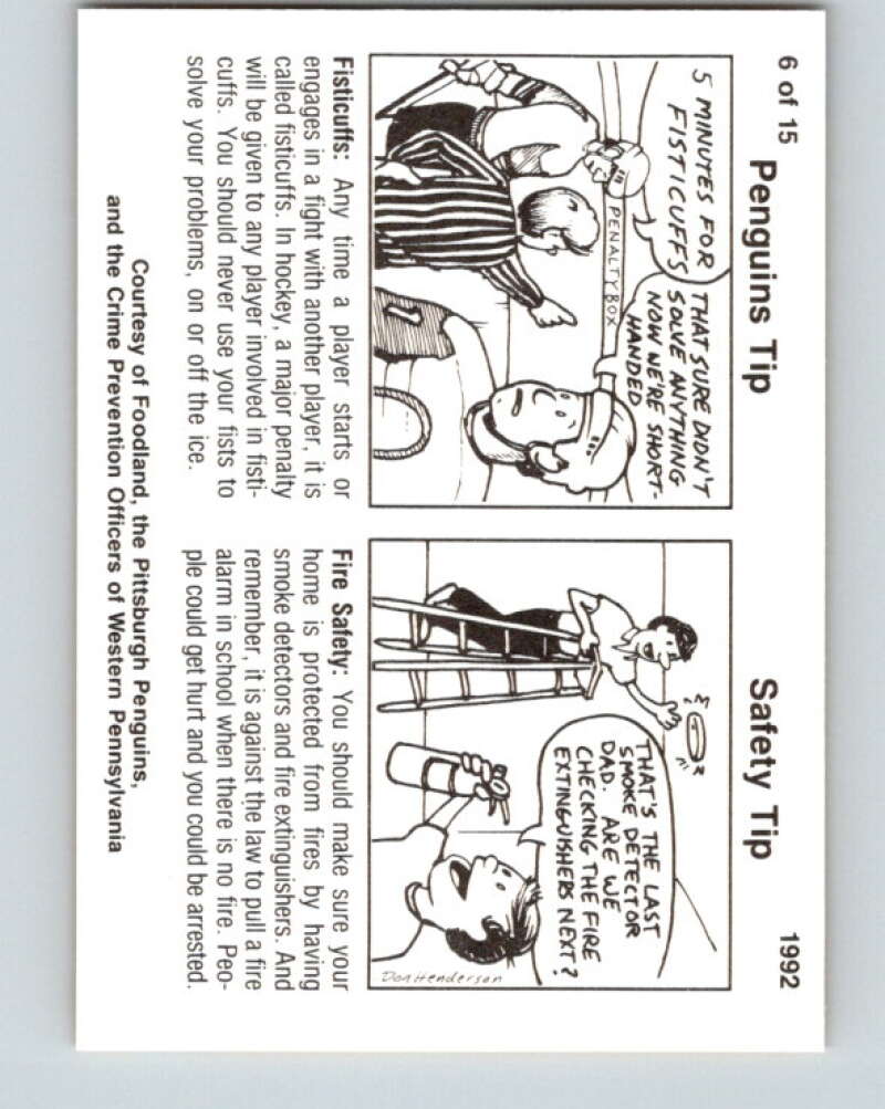 1991-92 Foodland Pittsburgh Penguins #6 Joe Mullen V33104