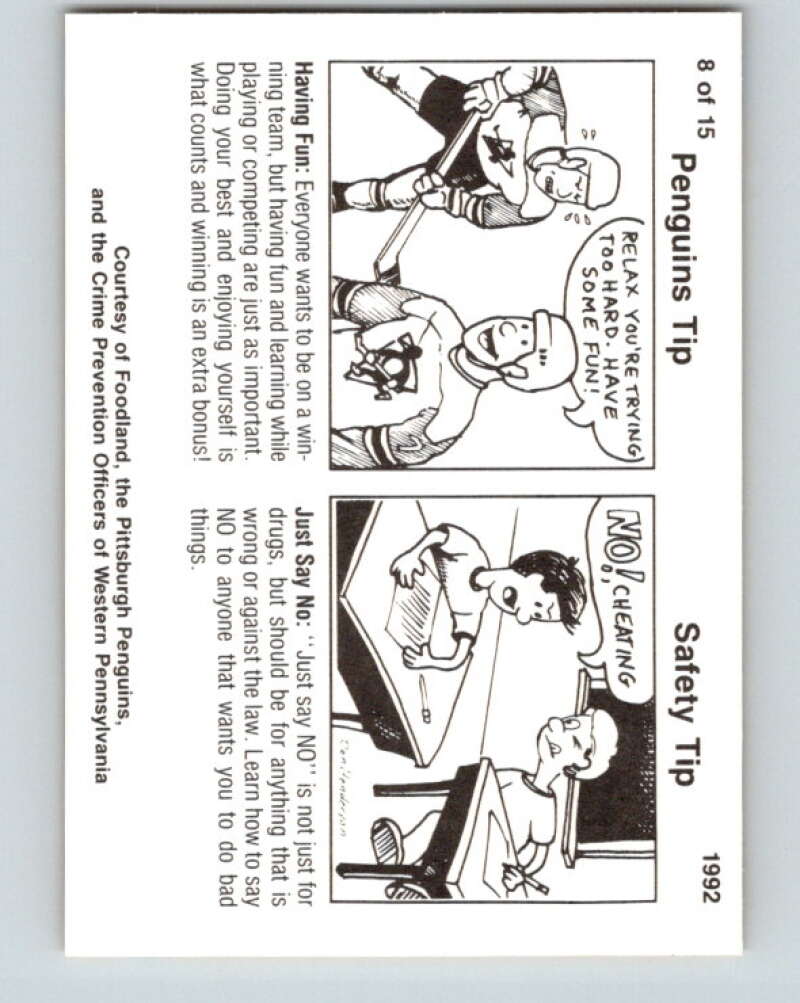 1991-92 Foodland Pittsburgh Penguins #8 Kevin Stevens V33106