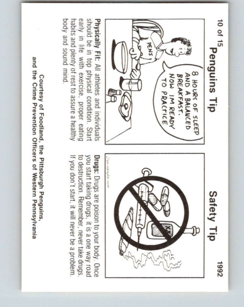 1991-92 Foodland Pittsburgh Penguins #10 Larry Murphy V33108