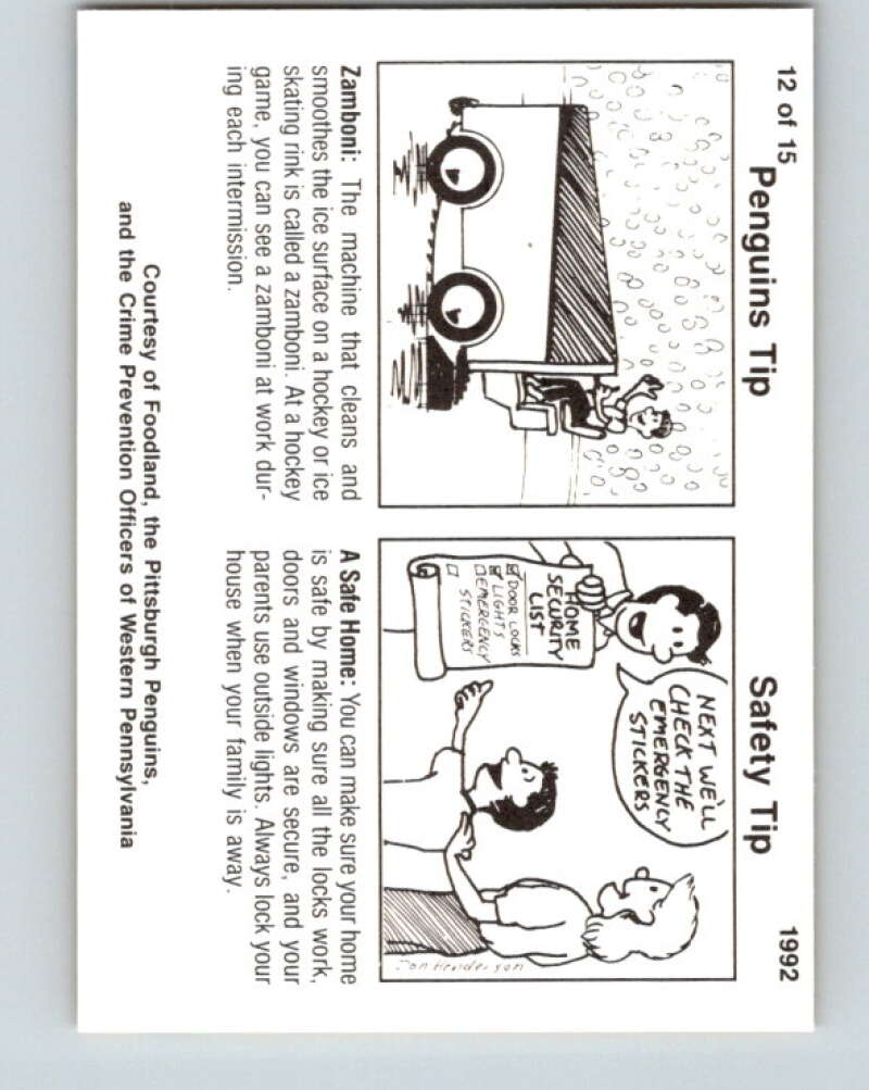 1991-92 Foodland Pittsburgh Penguins #12 Bryan Trottier V33110