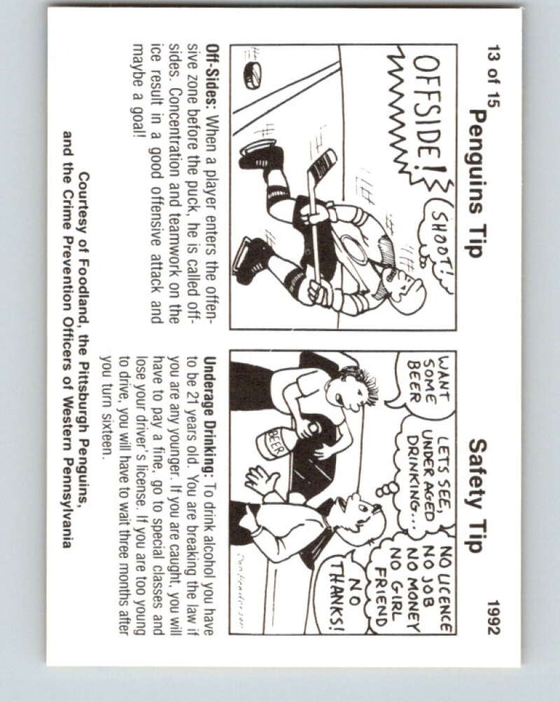 1991-92 Foodland Pittsburgh Penguins #13 Paul Stanton V33111