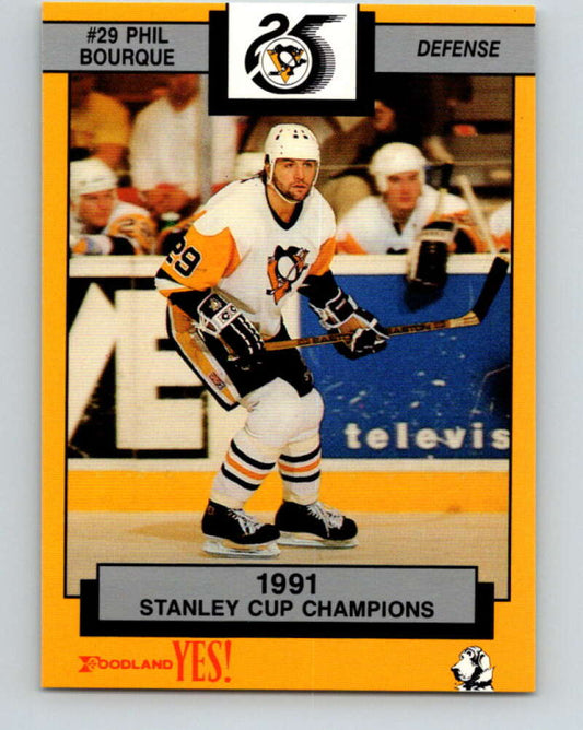 1991-92 Foodland Pittsburgh Penguins #15 Phil Bourque   V33113
