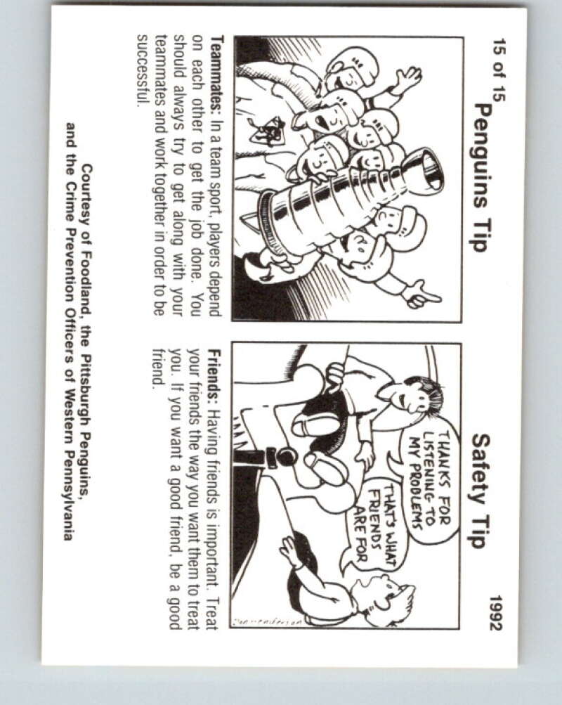 1991-92 Foodland Pittsburgh Penguins #15 Phil Bourque V33113