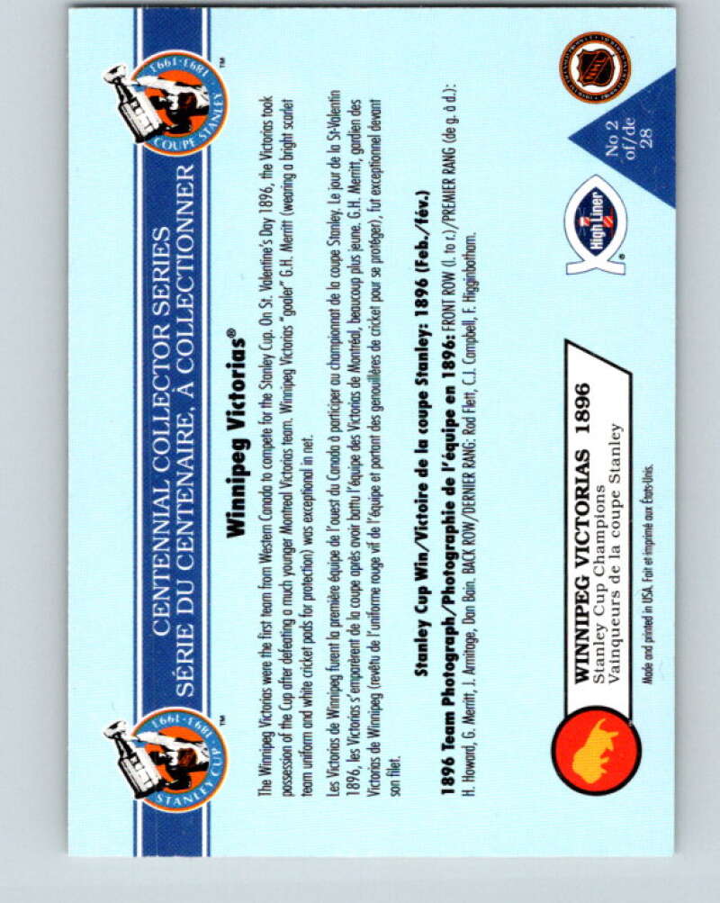 1992-93 High Liner Stanley Cup #2 Winnipeg Victorias V33116