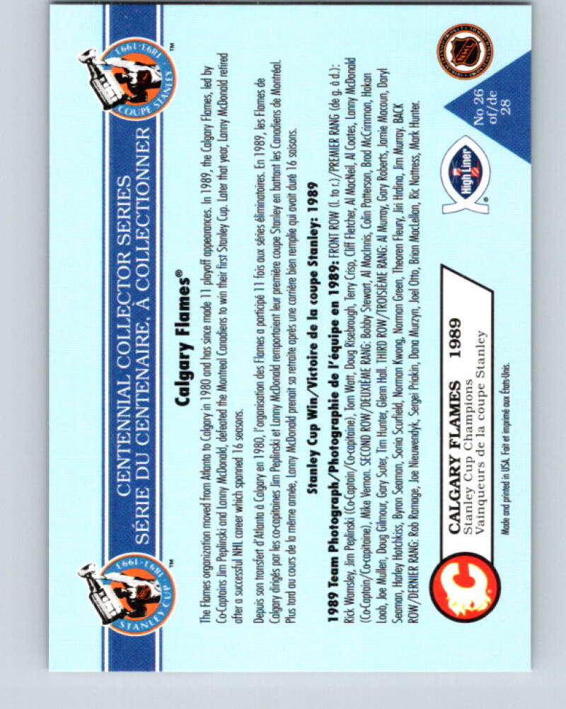 1992-93 High Liner Stanley Cup #26 Calgary Flames V33167