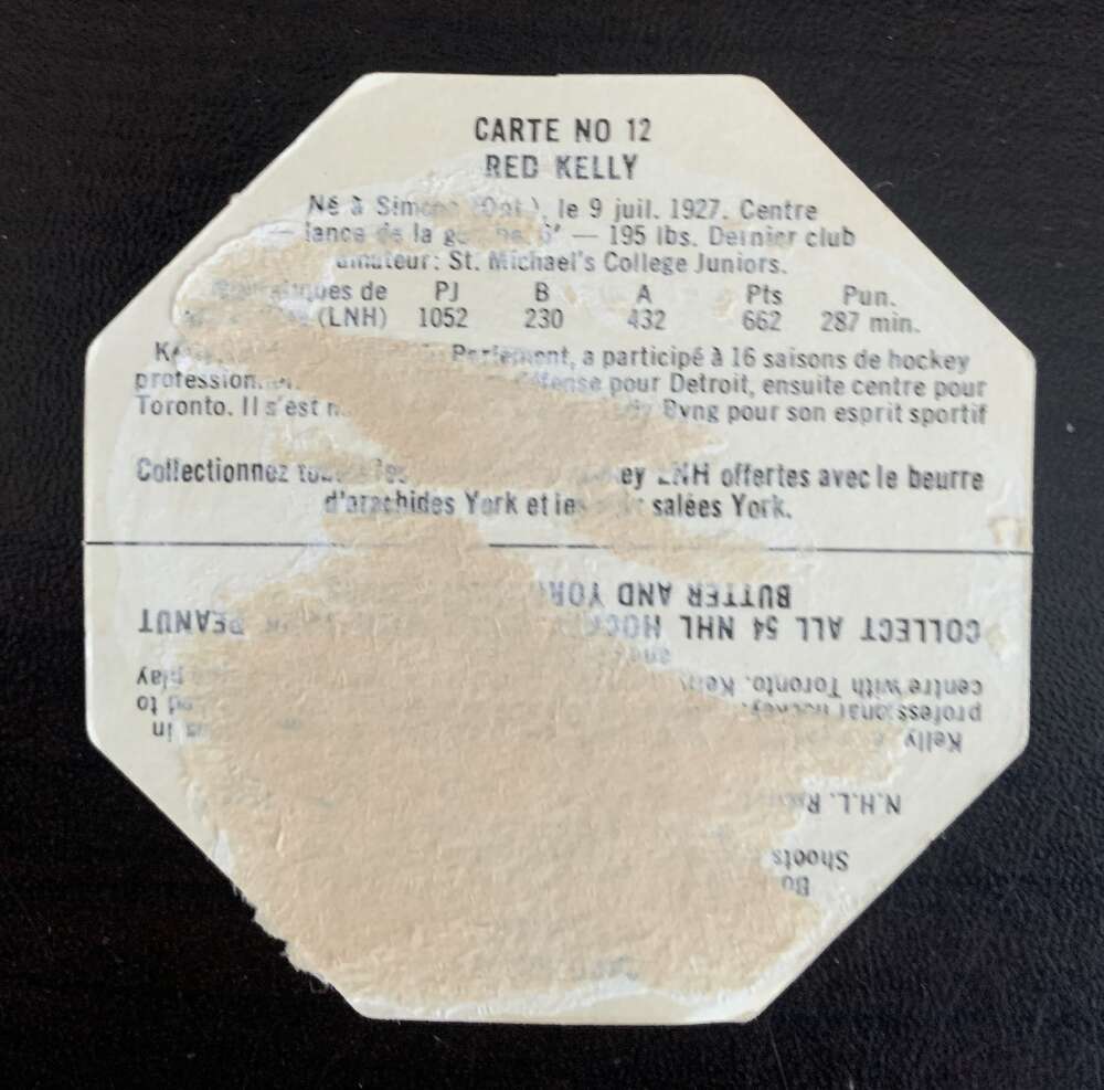 1963-64 York White Backs #12 Red Kelly Toronto Maple Leafs V33217