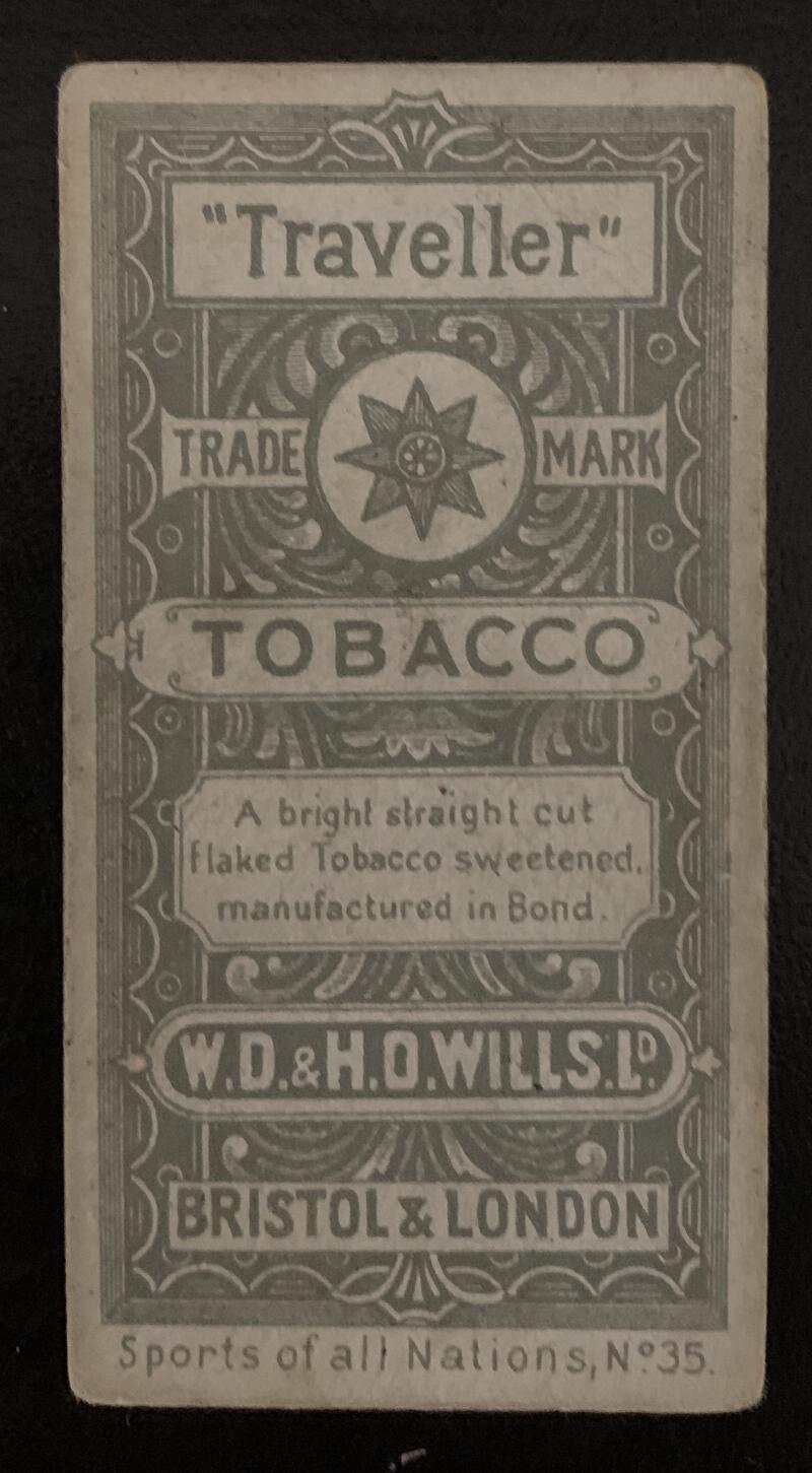 1900 Wills's Cigarettes Tobacco "Traveller" Scotland Golf Vintage Golf Card V33240