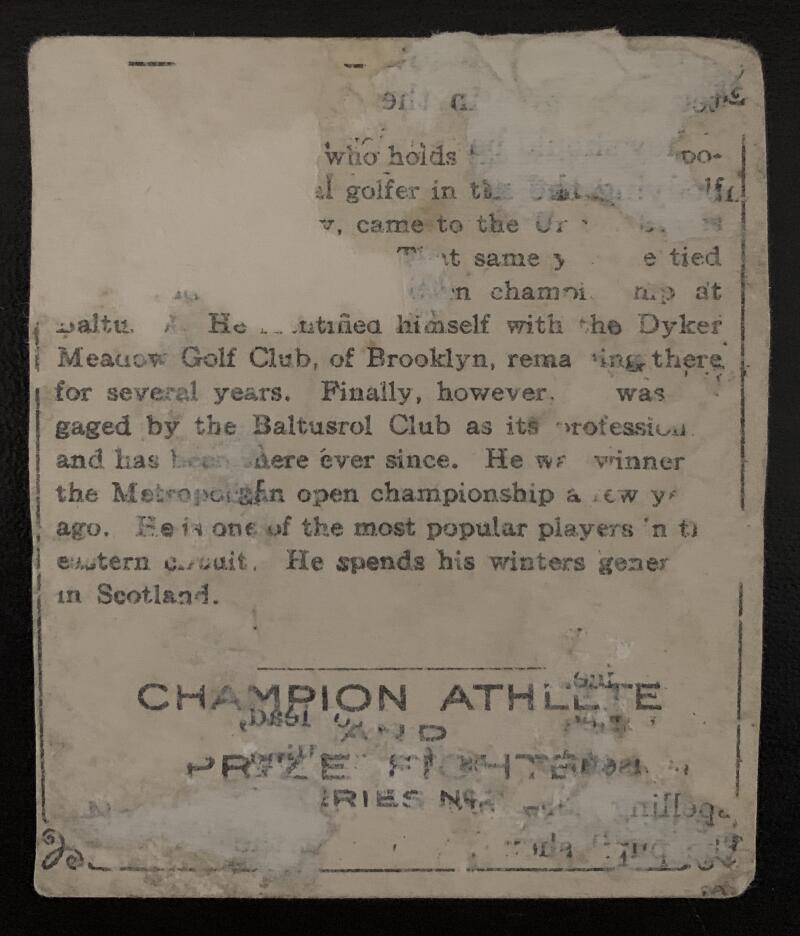 1910 Mecca & Hassan Cigarettes George Low Golf Vintage Golf Card V33241