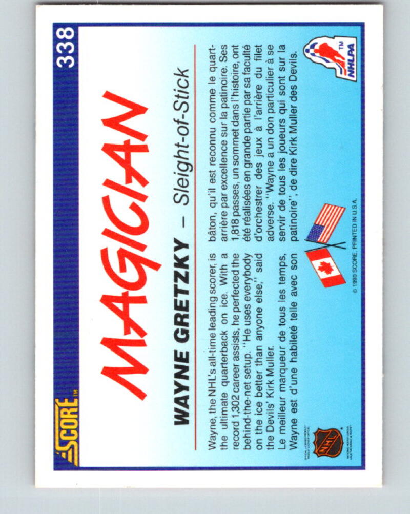 1990-91 Score Canadian #338 Wayne Gretzky Kings V33309