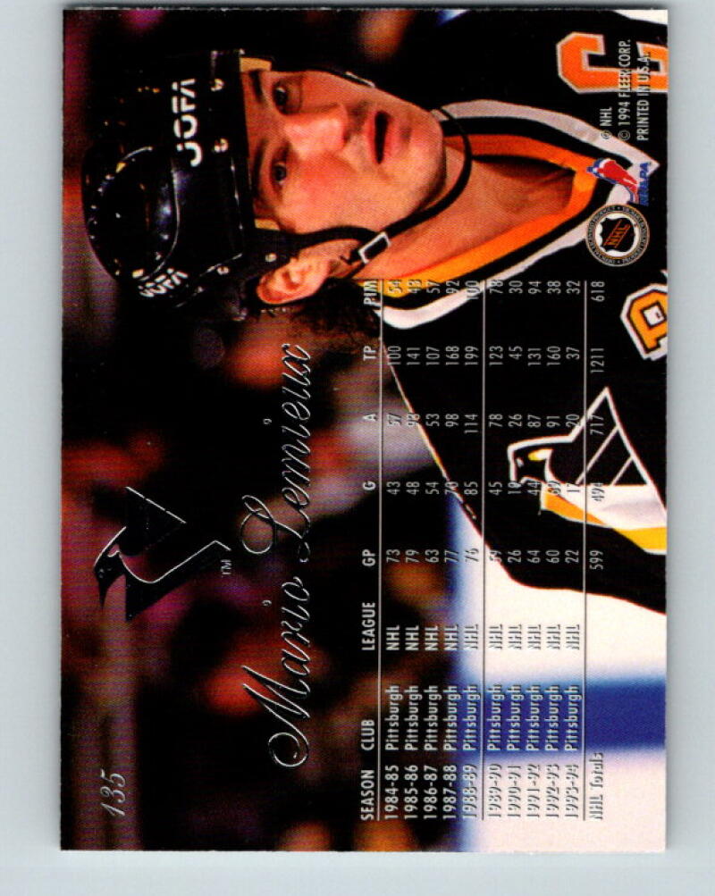 1994-95 Flair #135 Mario Lemieux Pittsburgh Penguins V33321