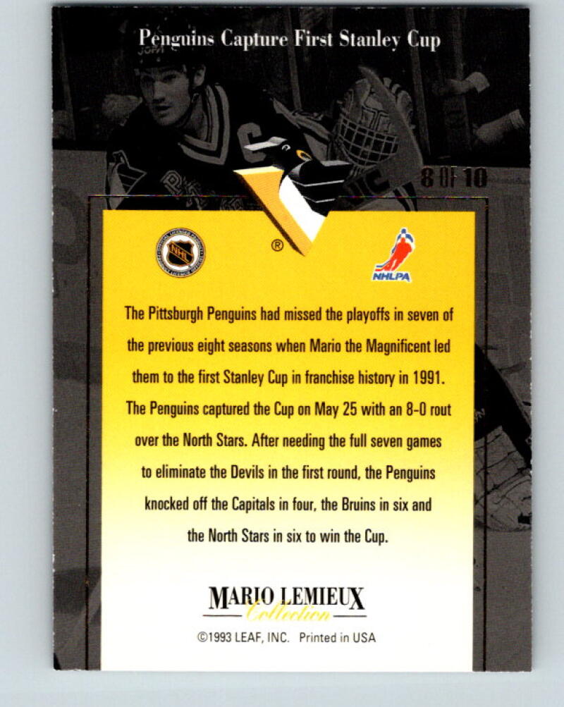 1993-94 Leaf Mario Lemieux #8 Mario Lemieux Pittsburgh Penguins V33402