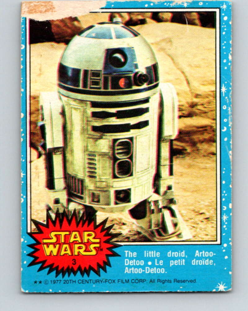 1977 OPC Star Wars #3 The little droid, Artoo-Detoo V33535