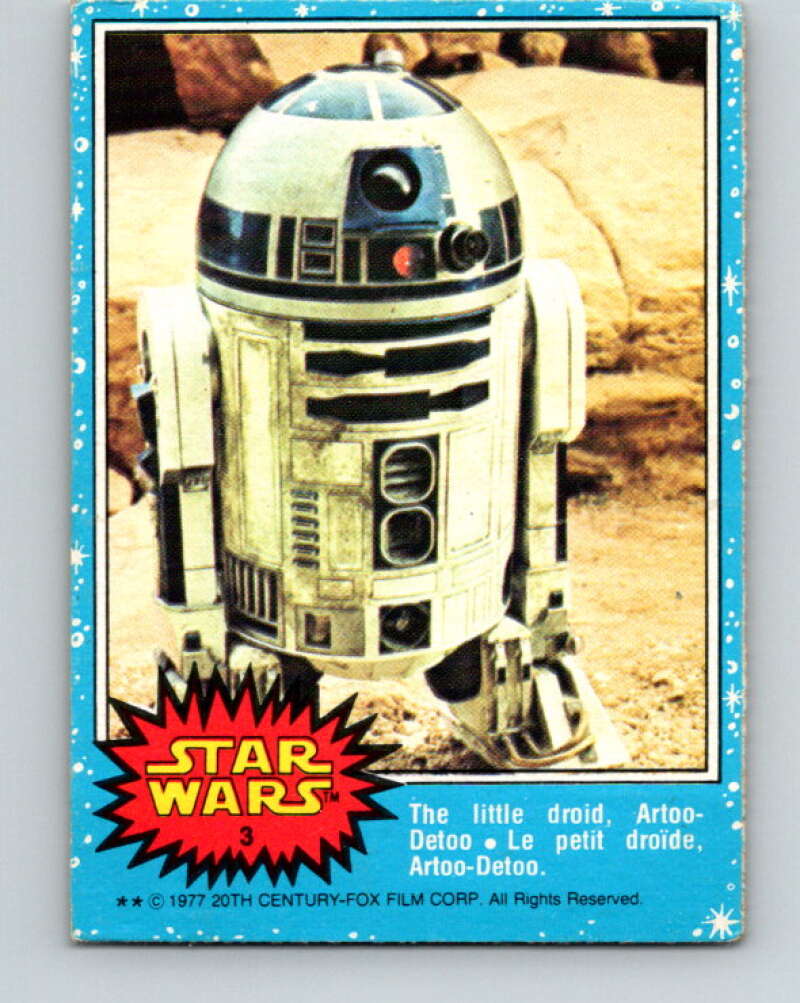 1977 OPC Star Wars #3 The little droid, Artoo-Detoo V33537