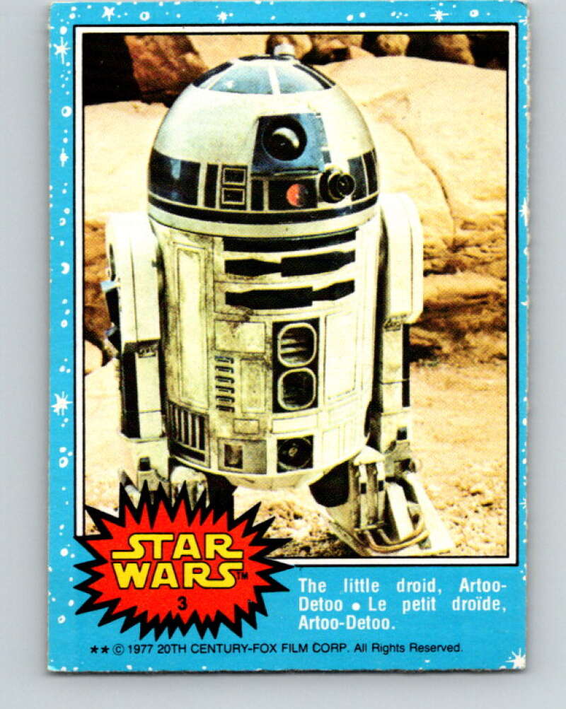 1977 OPC Star Wars #3 The little droid, Artoo-Detoo V33538