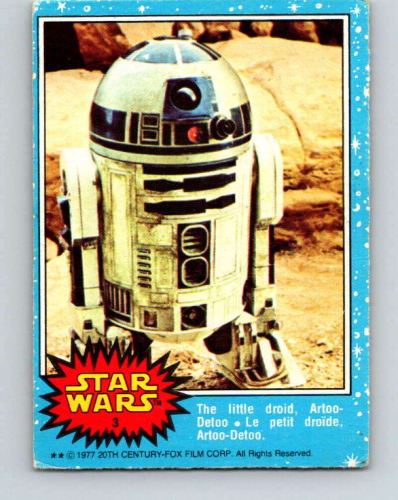 1977 OPC Star Wars #3 The little droid, Artoo-Detoo V33539