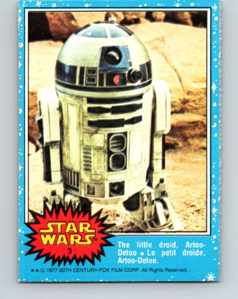 1977 OPC Star Wars #3 The little droid, Artoo-Detoo V33543