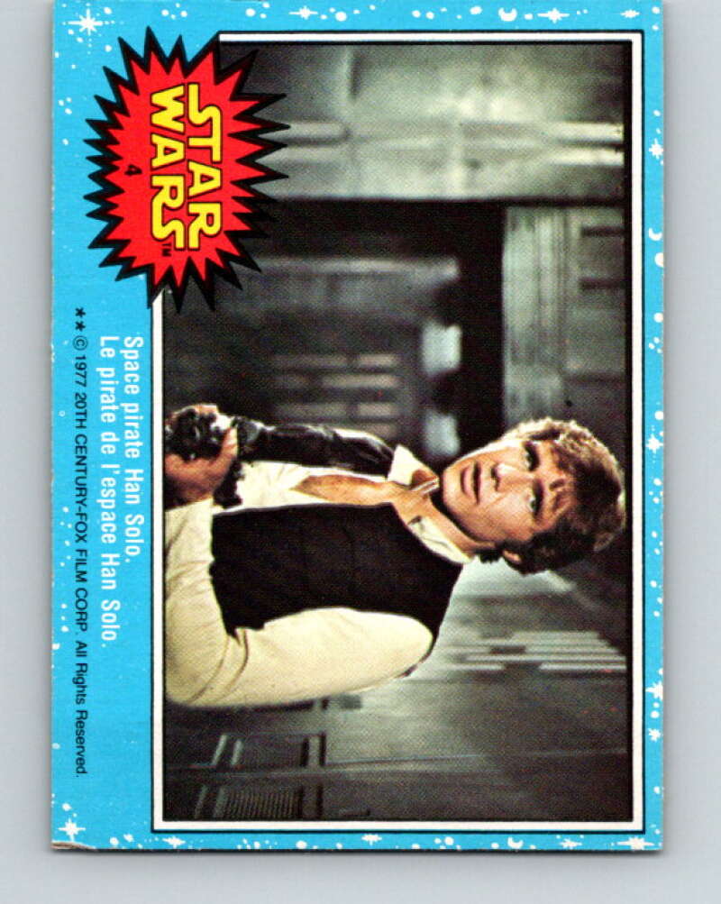 1977 OPC Star Wars #4 Space pirate Han Solo V33546