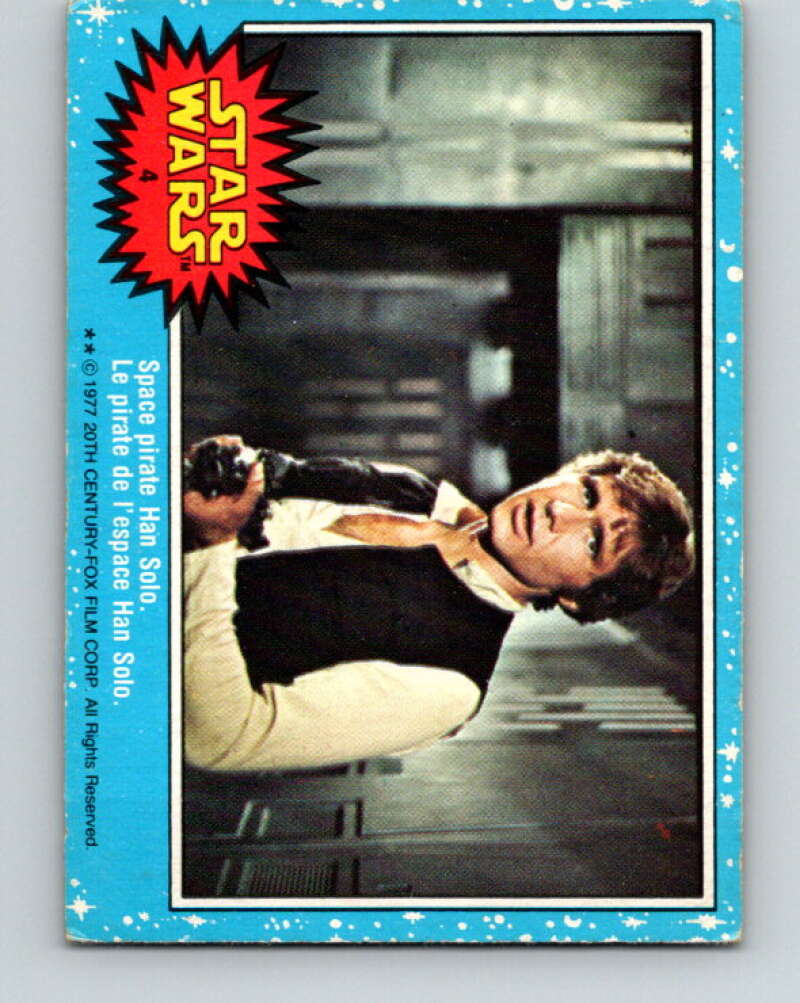 1977 OPC Star Wars #4 Space pirate Han Solo V33548