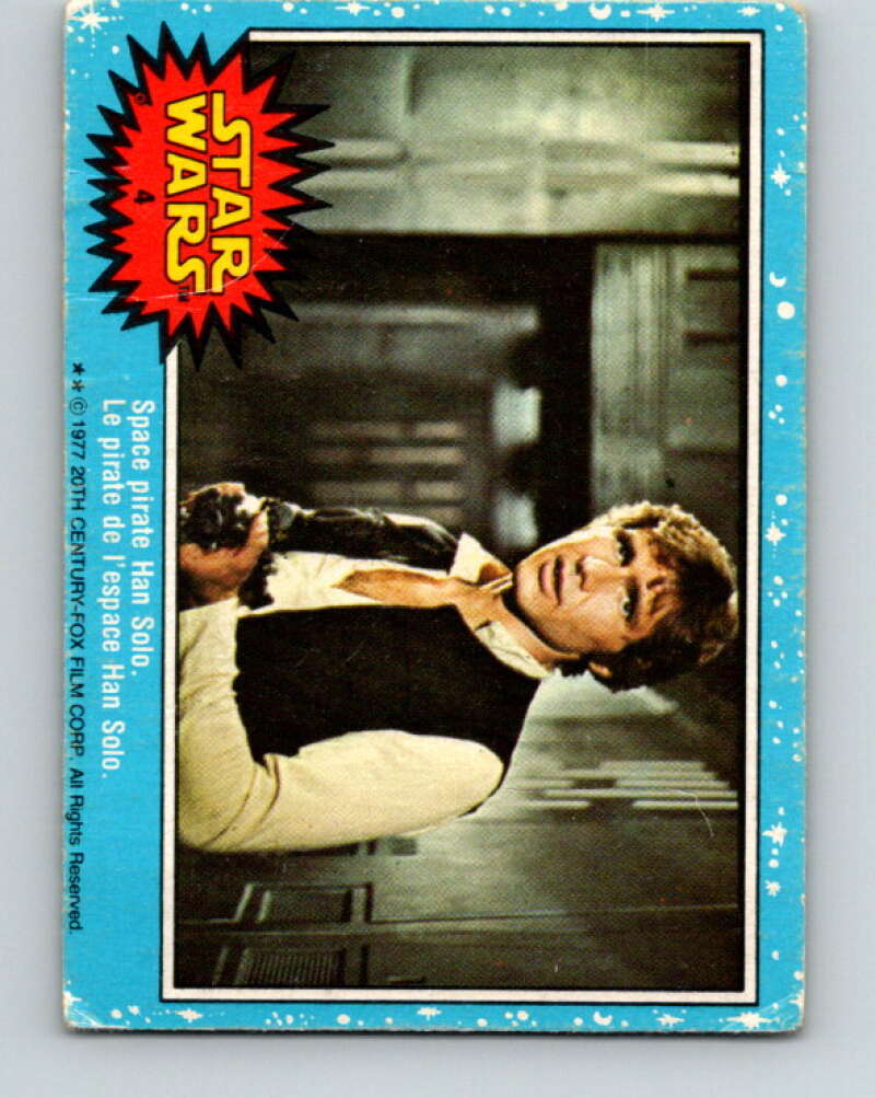 1977 OPC Star Wars #4 Space pirate Han Solo V33549