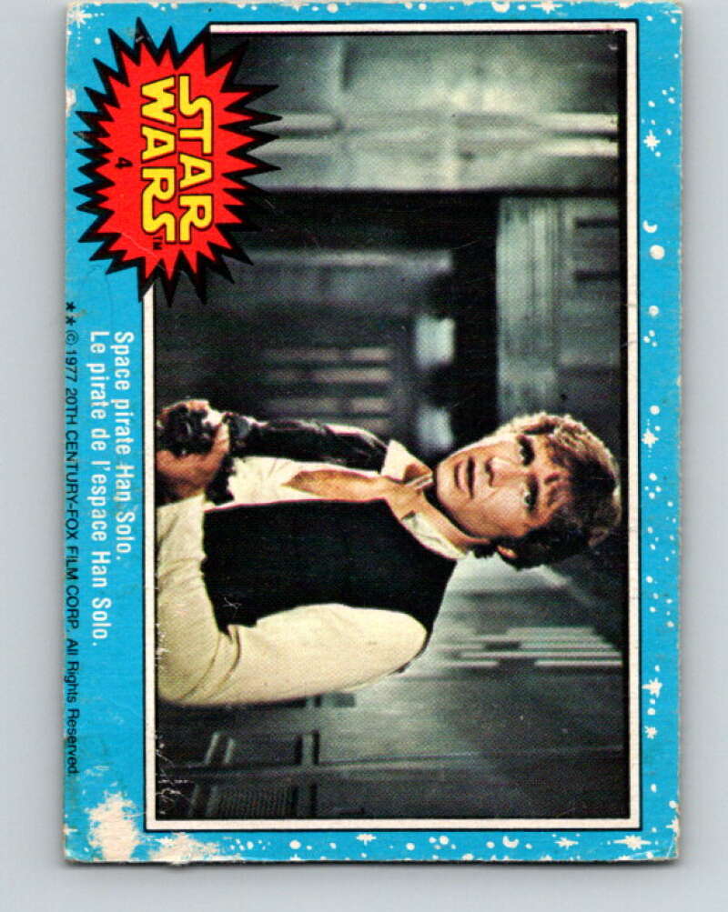 1977 OPC Star Wars #4 Space pirate Han Solo V33550