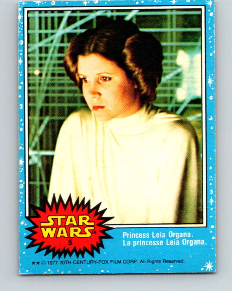 1977 OPC Star Wars #5 Princess Leia Organa V33552