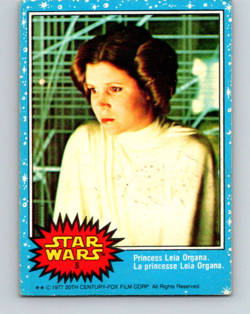 1977 OPC Star Wars #5 Princess Leia Organa V33554