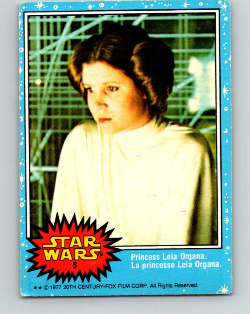 1977 OPC Star Wars #5 Princess Leia Organa V33557
