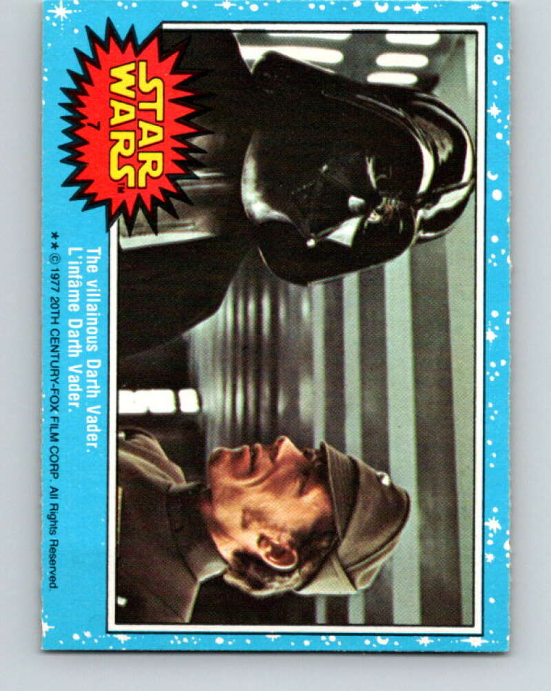 1977 OPC Star Wars #7 The villainous Darth Vader V33559