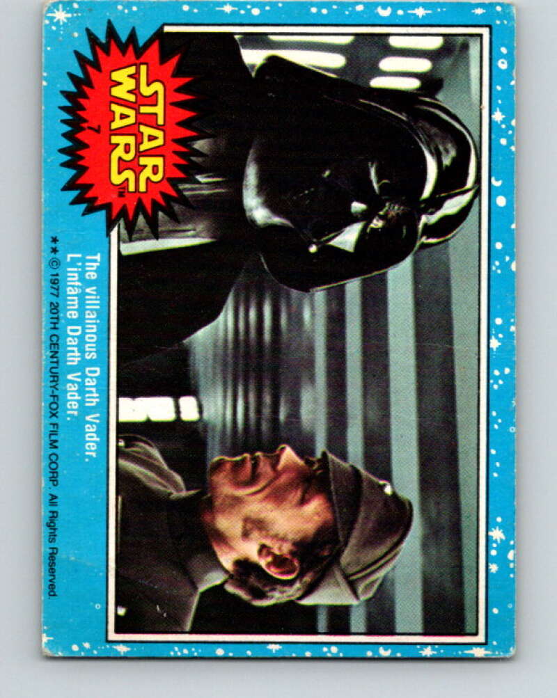 1977 OPC Star Wars #7 The villainous Darth Vader V33560