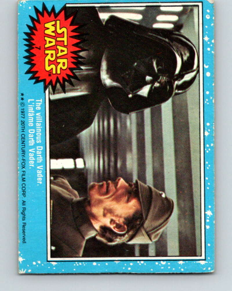 1977 OPC Star Wars #7 The villainous Darth Vader V33563