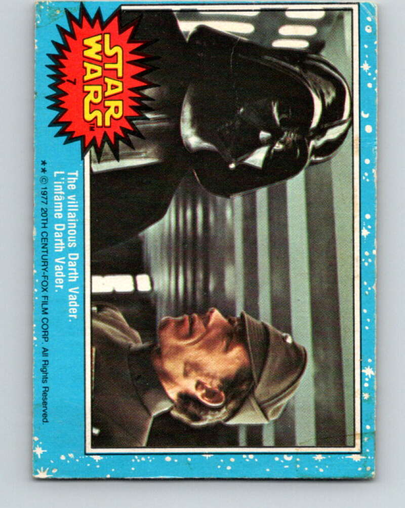 1977 OPC Star Wars #7 The villainous Darth Vader V33564