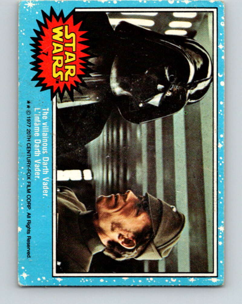 1977 OPC Star Wars #7 The villainous Darth Vader V33565