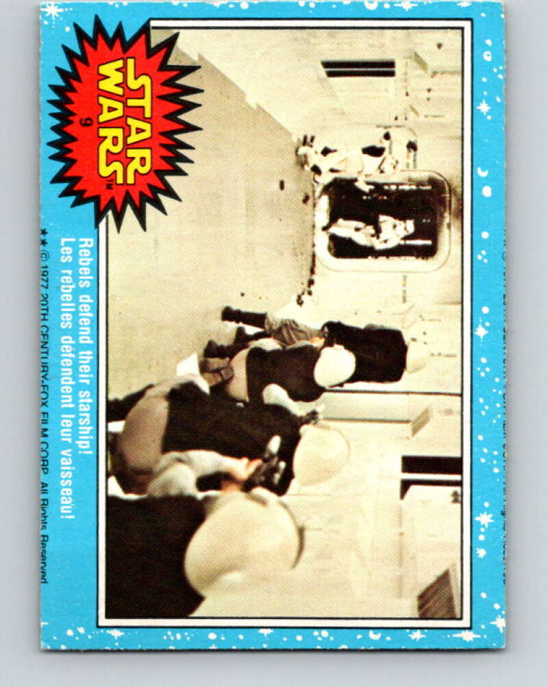1977 OPC Star Wars #9 Rebels defend their starship! V33574