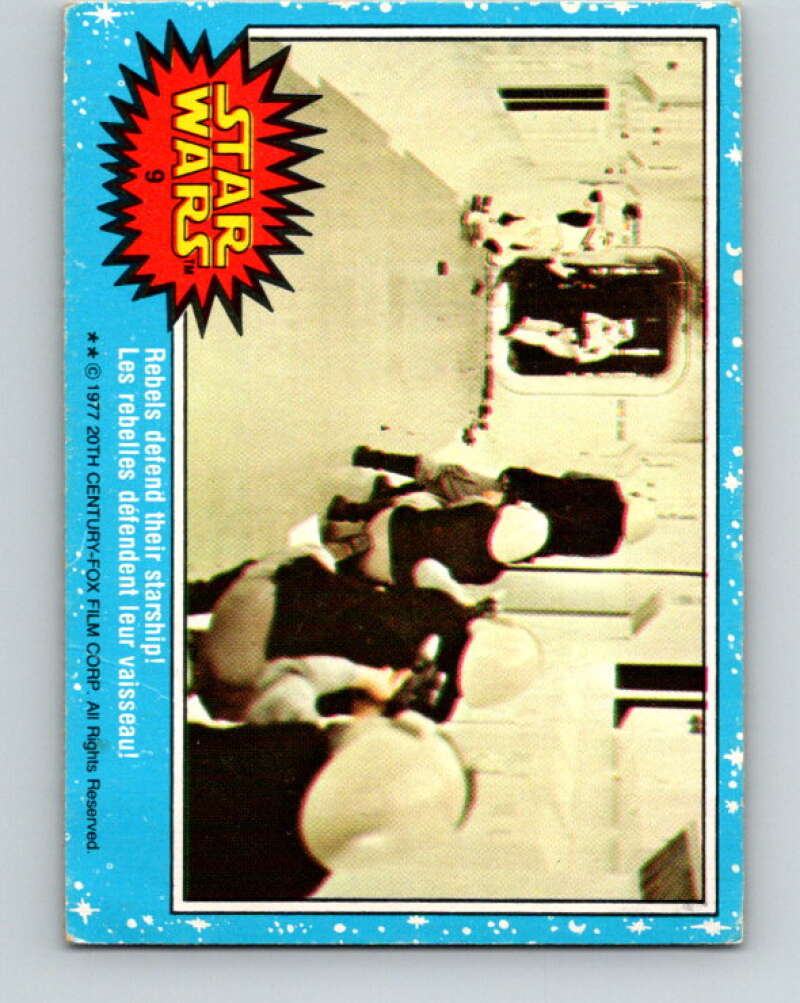 1977 OPC Star Wars #9 Rebels defend their starship! V33575
