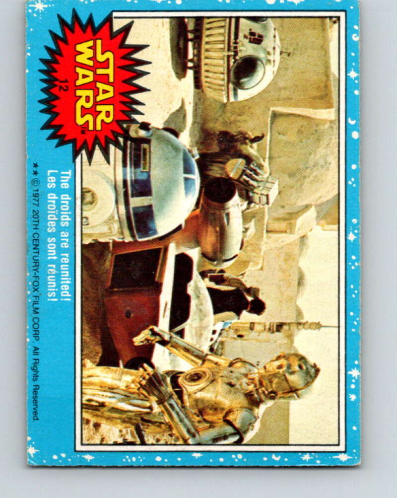 1977 OPC Star Wars #12 The droids are reunited! V33582