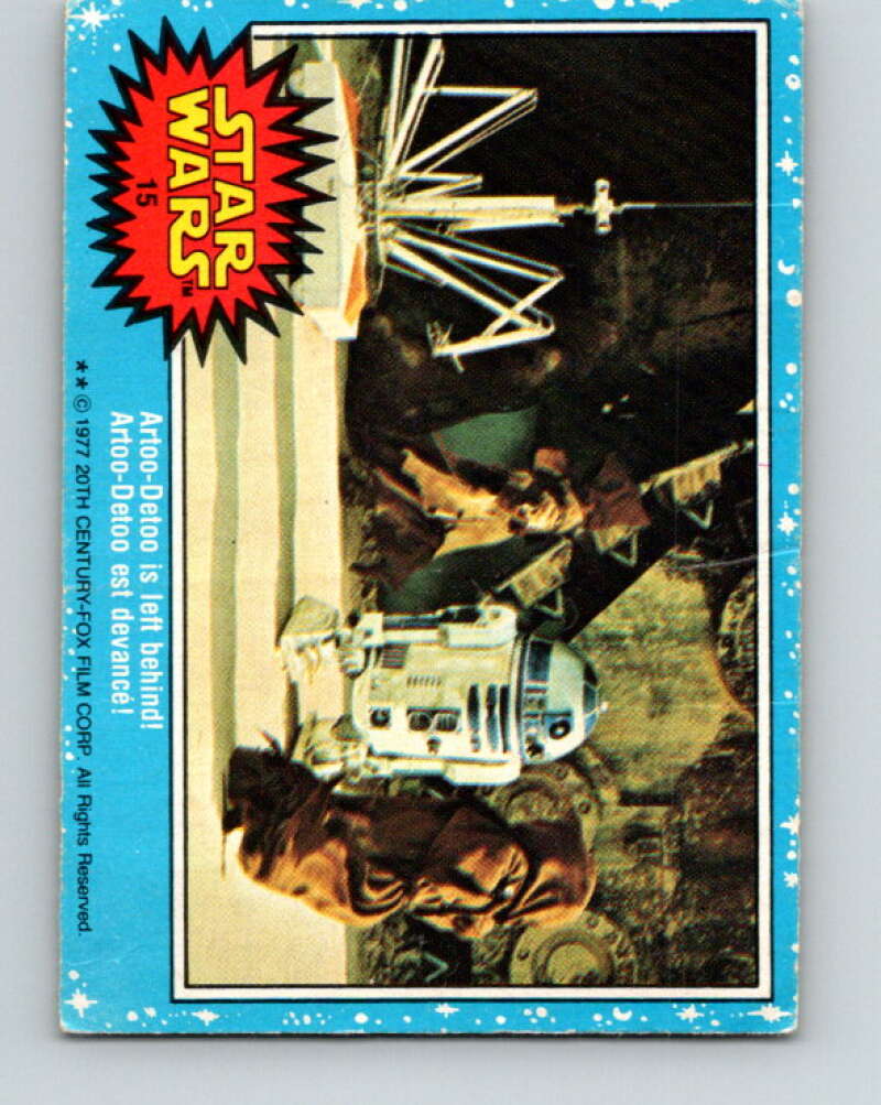 1977 OPC Star Wars #15 Artoo-Detoo is left behind! V33604