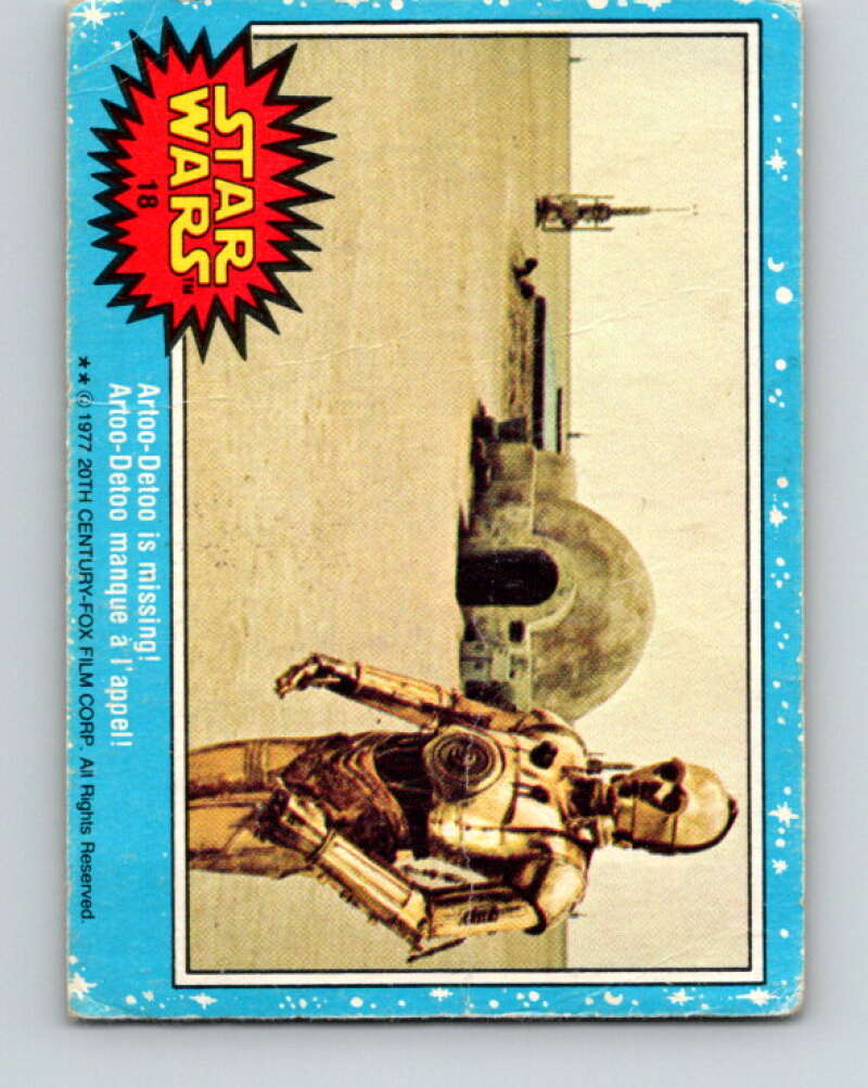 1977 OPC Star Wars #18 Artoo-Detoo is missing! V33619