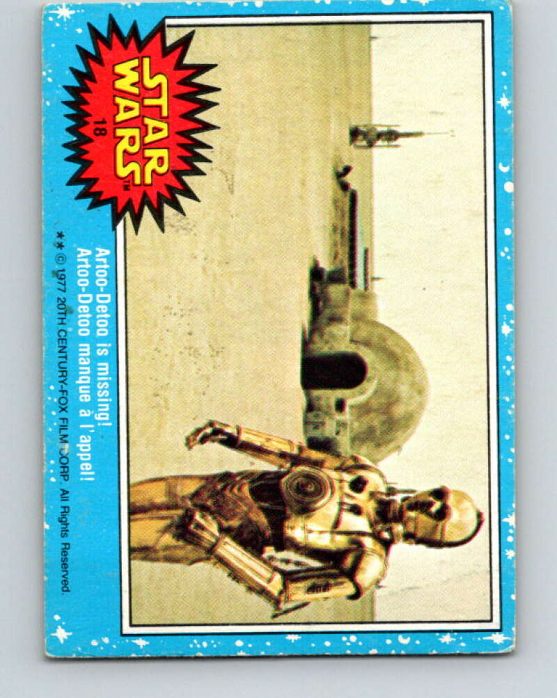1977 OPC Star Wars #18 Artoo-Detoo is missing! V33620