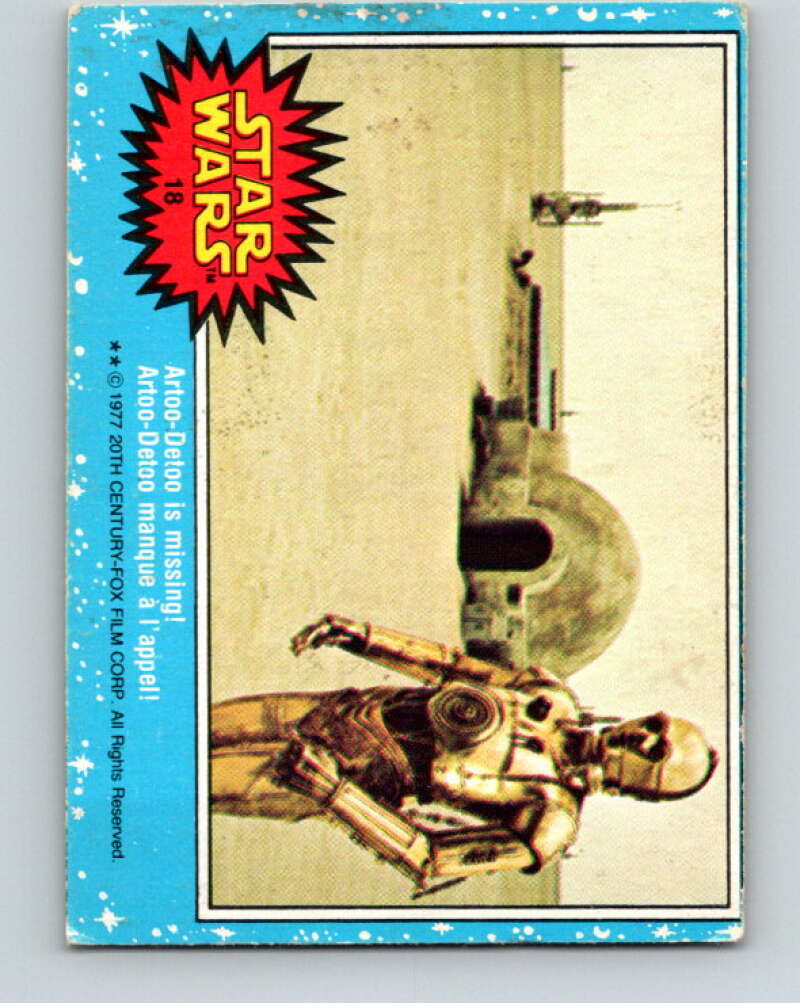 1977 OPC Star Wars #18 Artoo-Detoo is missing! V33621