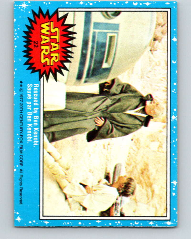 1977 OPC Star Wars #22 Rescued by Ben Kenobi V33636