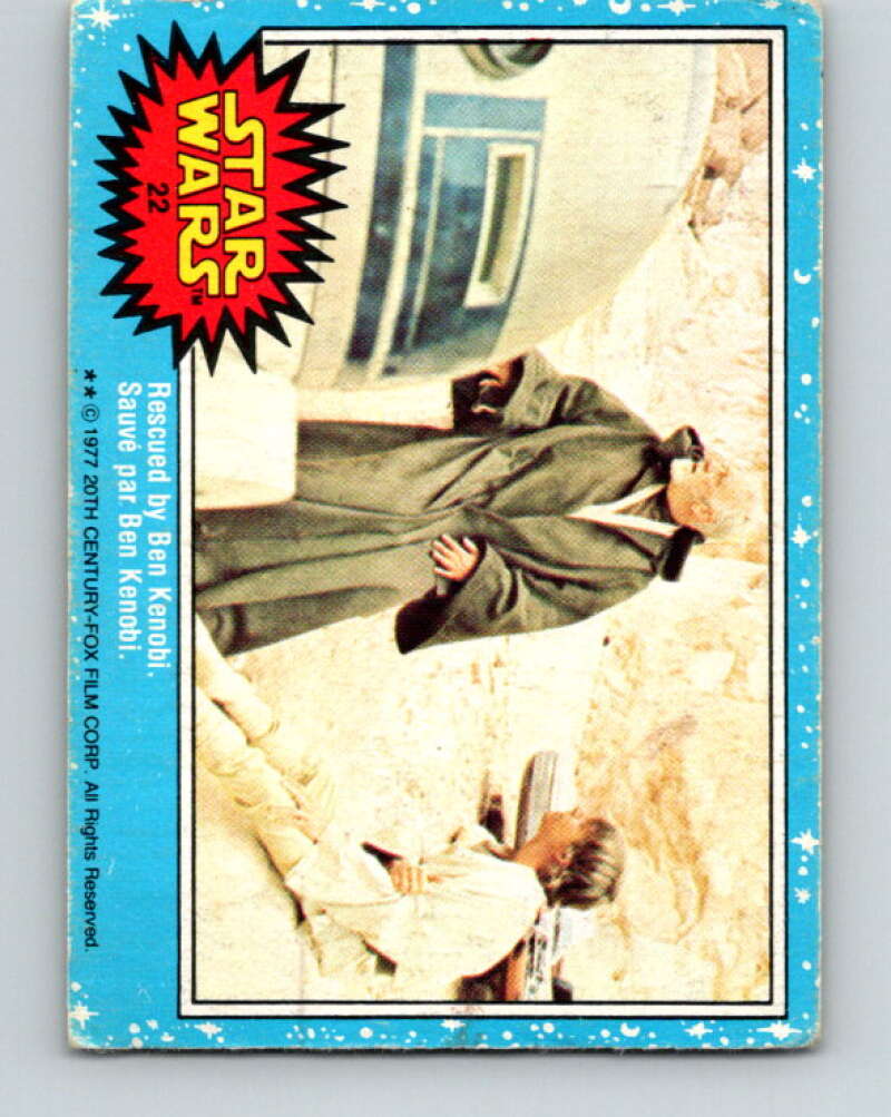 1977 OPC Star Wars #22 Rescued by Ben Kenobi V33638